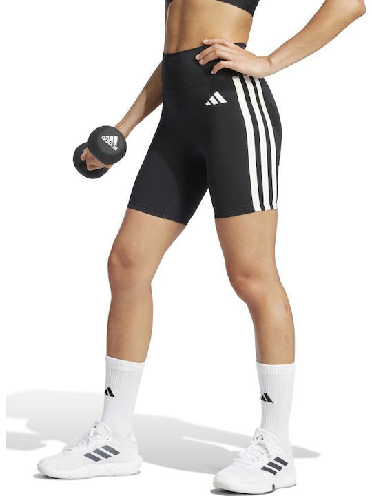Optime Essentials 3-Stripes Schulung Frauen Fahrrad Leggings Schwarz