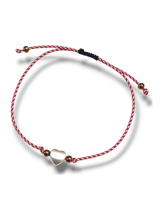 The Art of Beading Women's Bracelet Martaki with design Heart made of Brass