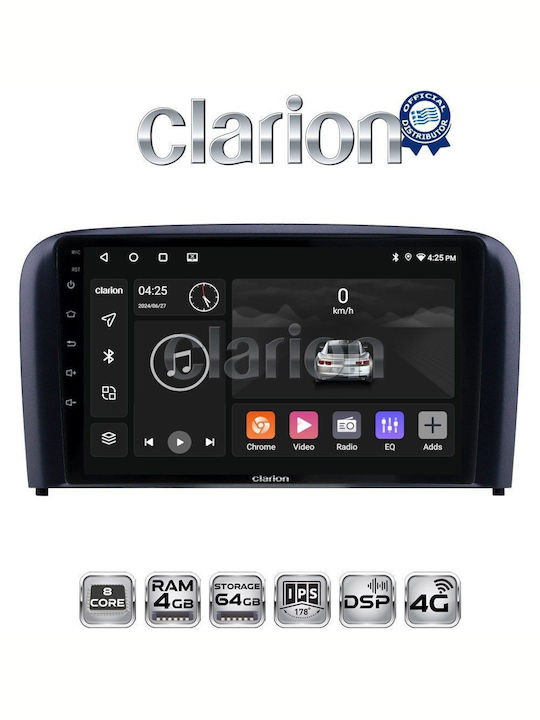 Clarion Sistem Audio Auto pentru Volvo S80 2004 > 2006 (Bluetooth/USB/WiFi/GPS/Apple-Carplay/Android-Auto)