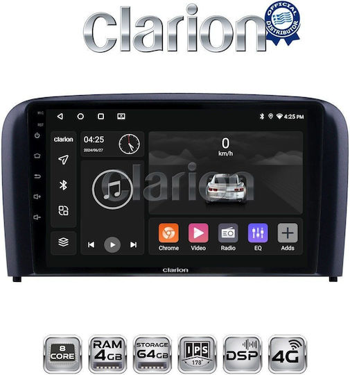 Clarion Ηχοσύστημα Αυτοκινήτου για Volvo S80 2004 > 2006 (Bluetooth/USB/WiFi/GPS/Apple-Carplay/Android-Auto)