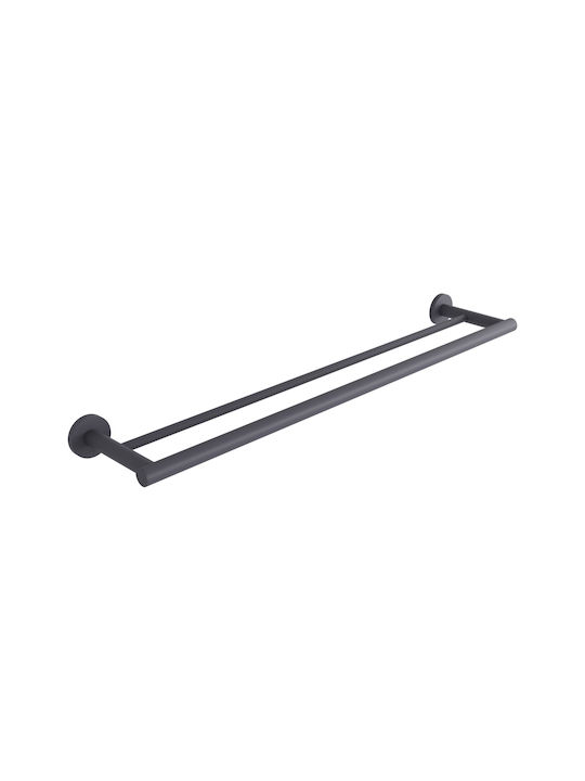 Verdi Double Wall-Mounted Bathroom Rail Gray
