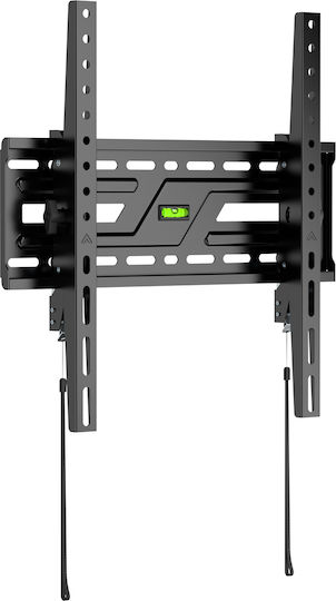 Powertech PT-1372 Βάση Τηλεόρασης Τοίχου έως 75" και 75kg Ασημί