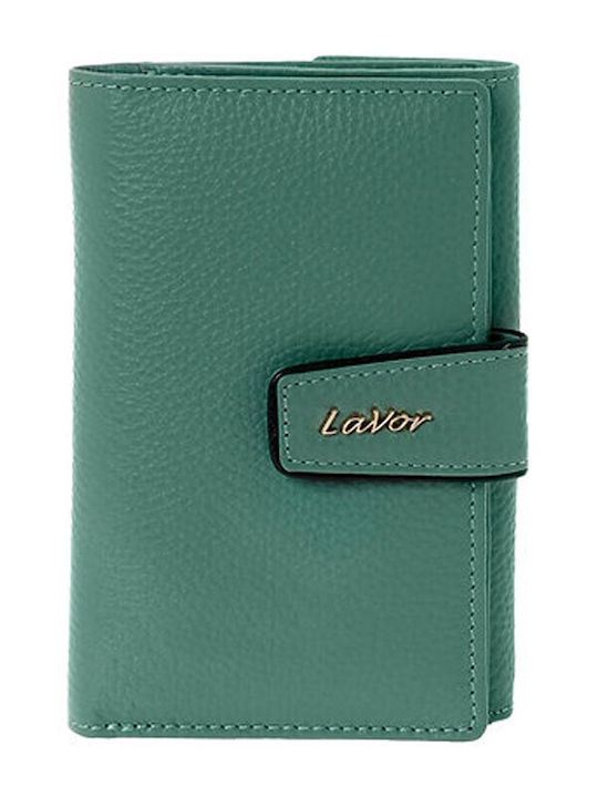 Lavor Small Leather Women's Wallet with RFID Green 1-6038