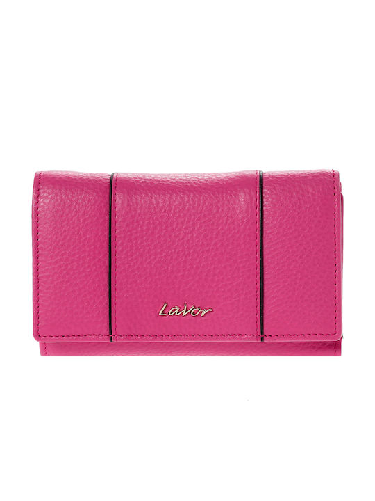 Klein Leder Damen Geldbörse Klassisch mit RFID Fuchsie