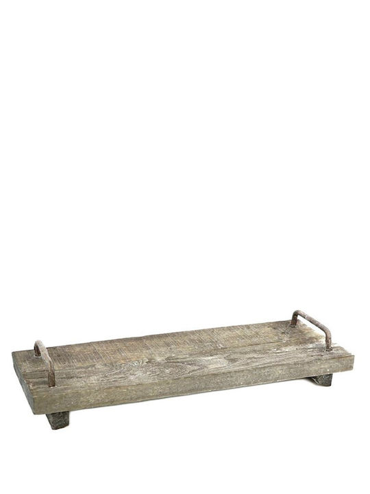 Atmosphera Дърво Поднос за сервиране с Дръжки в Сив Цвят 50x14x4см 012.861933127 1бр
