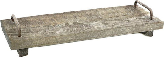 Atmosphera Holz Rechteckig Serviertablett mit Griffen in Gray Farbe 50x14x4cm 012.861933127 1Stück