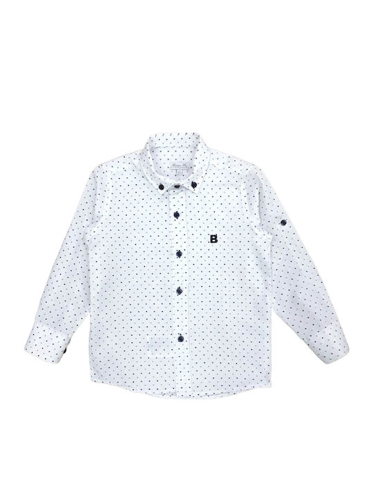 Boutique Boys Kids Shirt Long Sleeve White