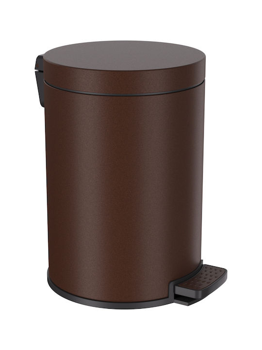 Verdi Inox Καλαθάκι Μπάνιου 6lt Καφέ