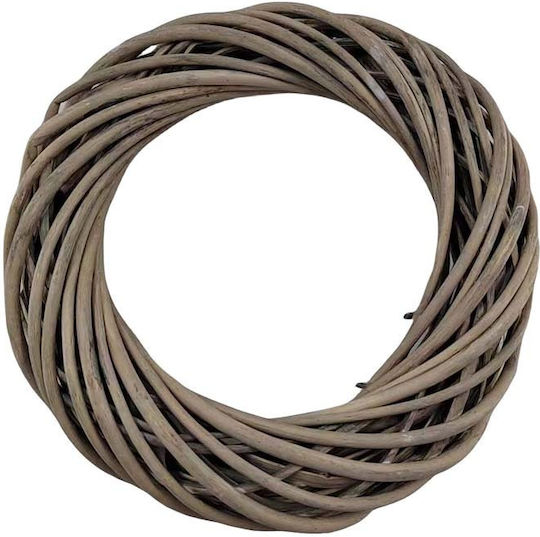 Jk Home Décor Στεφάνι Ψάθινο Γκρι 20cm
