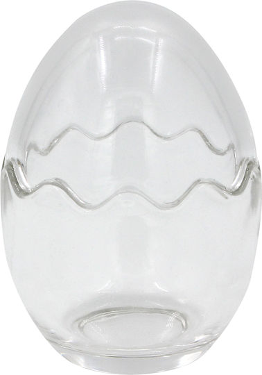 Decorative Glass Egg Ø8x11 cm Transparent Keskor 72617