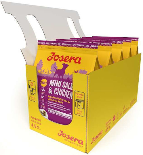 Josera 4.5kg Ξηρά Τροφή χωρίς Γλουτένη για Ενήλικους Σκύλους Μικρόσωμων Φυλών με Σολομό, Κοτόπουλο και Ρύζι