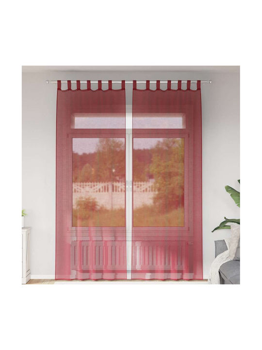 vidaXL vidaXL Vorhänge für Fenster mit Burgundischen Obere Registerkarte 140x260cm