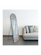 Inart Lorens Boden- oder Standspiegel mit Gewölbtem Aluminium Rahmen 160x60cm