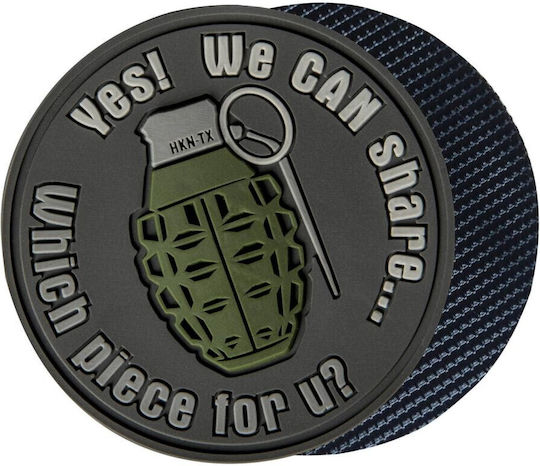Helikon-tex "We Can Share" Granatenabzeichen-PVC-Abzeichen Handgranate 01-Schwarz
