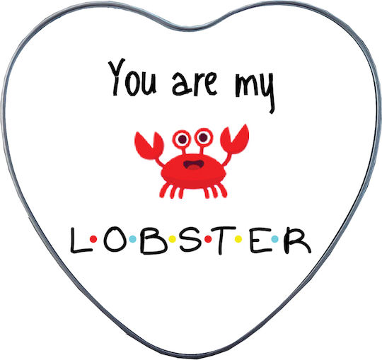 Χειροποίητο Μεταλλικό Alloyed Κουτί Καρδιά You Are My Lobster Friends Tv No12 Αγίου Βαλεντίνου 15x14x4.5cm