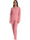 Lydia Creations Set Pijamale pentru Femei Pink