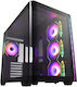 FSP/Fortron M580 Gaming Midi Tower Κουτί Υπολογιστή με Πλαϊνό Παράθυρο και RGB Φωτισμό Μαύρο