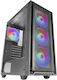 Mars Gaming MC-Air Gaming Midi-Turm Computergehäuse mit RGB-Beleuchtung Schwarz