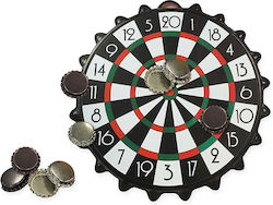 Mini Tablă de Darts Magnetică Capac de Sticlă 10 Capace Magnetice 24 Cm