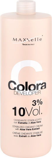 MAXXelle Colora Developer 3% With Aloe Vera Οξειδωτικό Γαλάκτωμα 10Vol 1000ml
