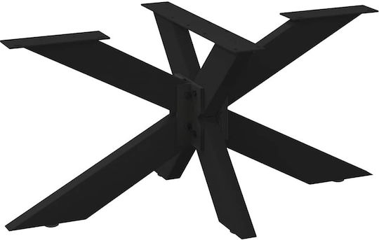 vidaXL Table Stand made of Metal Black Velvet-Black Metal 98x58x42cm