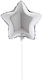 5″ Mini-Form Ballon Silberner Stern mit Ventil