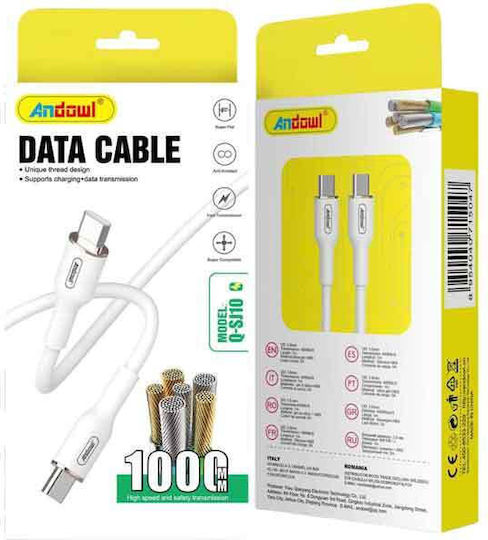Andowl Qsj10 USB 2.0 Cable USB-C male - USB-C 1m Q-SJ10