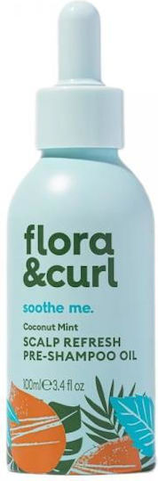 Flora & Curl Coconut Mint Scalp Refresh Hair Oil for Hydration 100ml