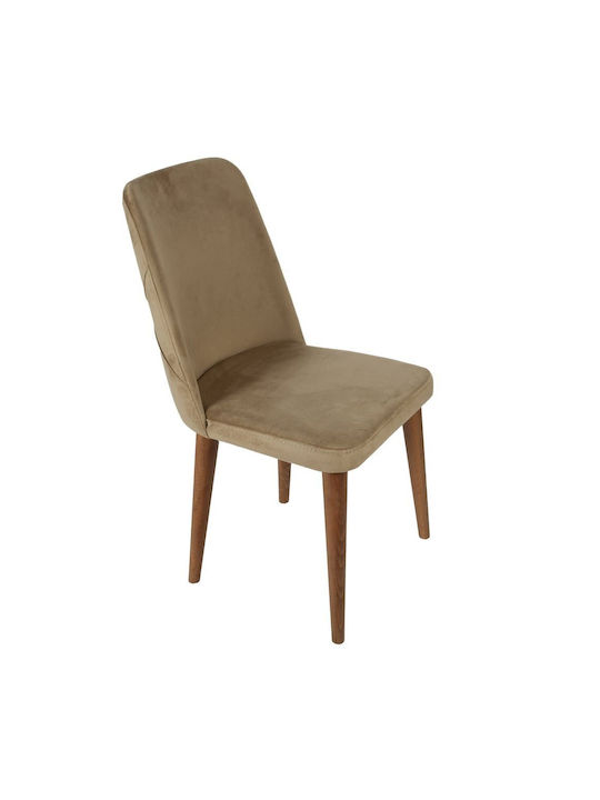 Lotus Scaune Sala de mese Catifelate Nuci 1buc 52x60x90buc