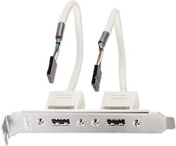 Αντάπτορας Lindy Bracket Usb 2x Usb Typ A 5 Idc-coupling 0.2m