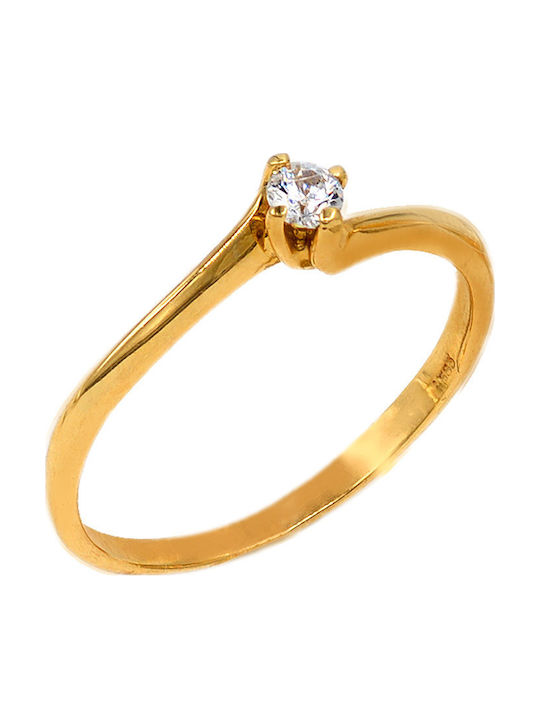 Tasoulis Jewellery Collection Μονόπετρο από Χρυσό 14K