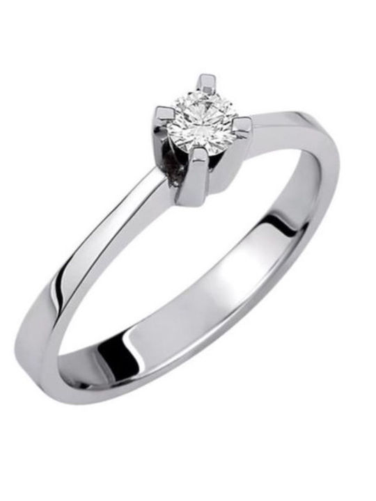 Mar & Co Diamonds Μονόπετρο από Λευκόχρυσο 18Κ