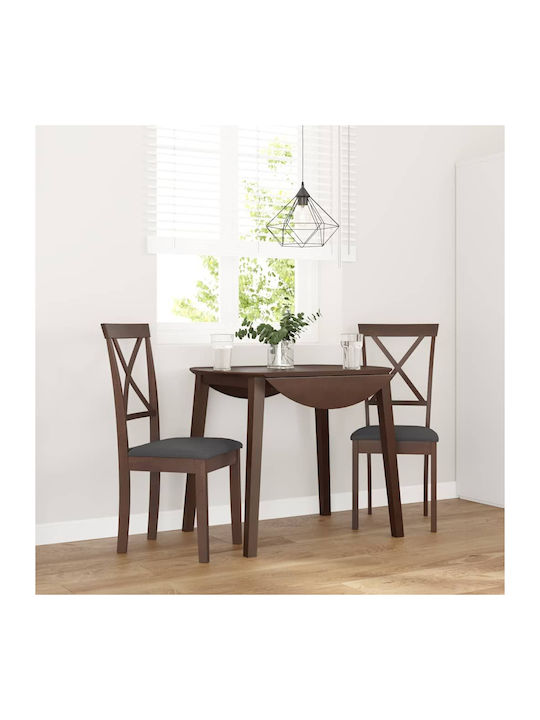 Dining Room Wooden Chair Coffee 42.5x53.5x94cm ...