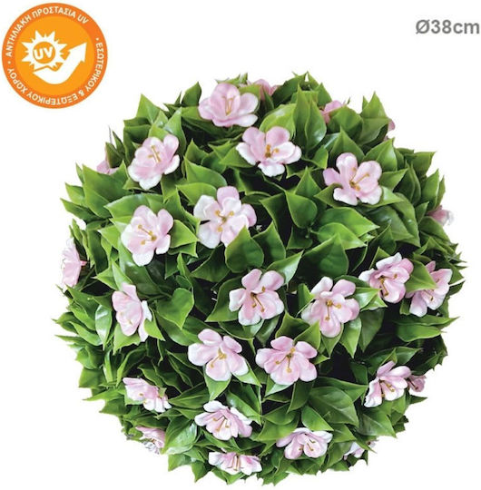 Decorative Artificial Pink Ball with Flowers 38cm