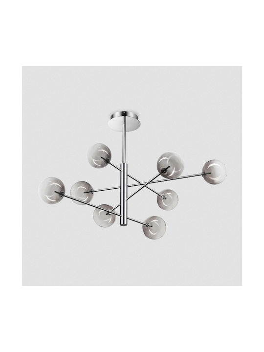 Ideal Lux Equinoxe Κρεμαστό Φωτιστικό Ασημί για...