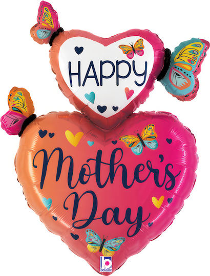 31" Μπαλόνι Καρδιές Mother's Day Πεταλούδες