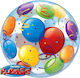 22" Μπαλόνι Bubble Πολύχρωμα Μπαλόνια