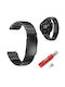 Strap Stainless Steel Garmin Fenix 5s 6s 7s 8 43mm Black