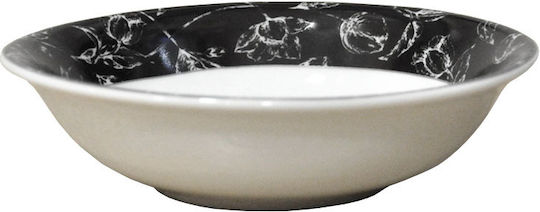 AB AB 661 Ice Cream Serving Bowl Round made of Porcelain Black with Diameter 14cm