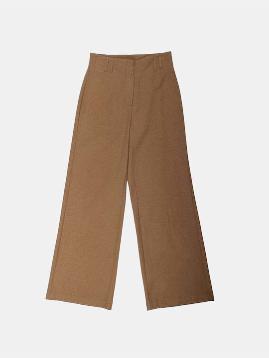 Sfizio Women's Fabric Trousers Tabac Brownc Brown