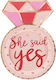 PartyDeco She Said Yes Плоча за Парти 6 Бройки