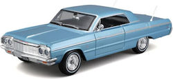 Chevrolet Impala Ss 1964 1:24 Blue Chevrolet Impala Ss 1964 1:24 Blue