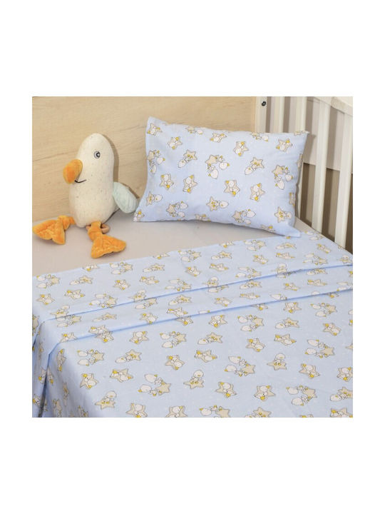 Baby Oliver Baby Sheets Set Cradle Cotton Multicolored 80x100cm 2pcs