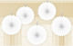 Decorative White Fans 5 Pcs