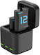 Telesin Dual Battery Charger Gopro Hero 12 11 10 9