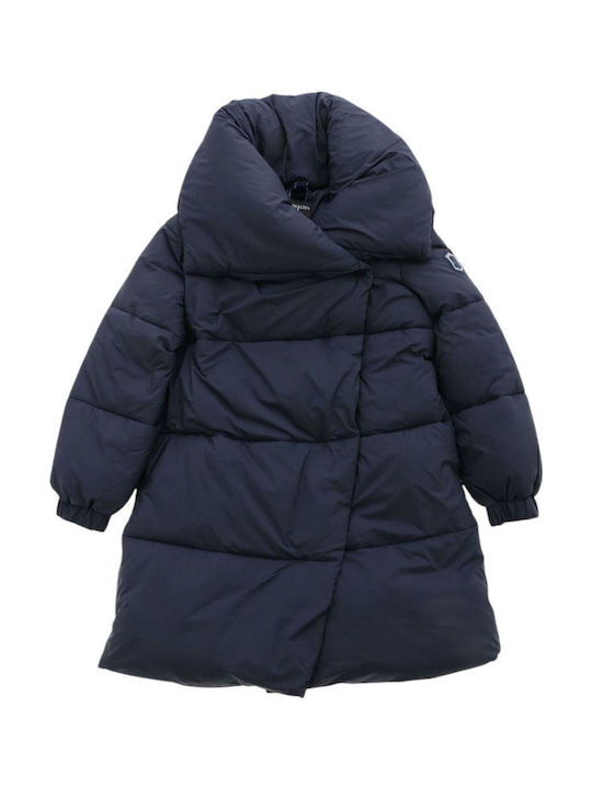 Kids' Casual Jacket Long with Hood Navy Blue