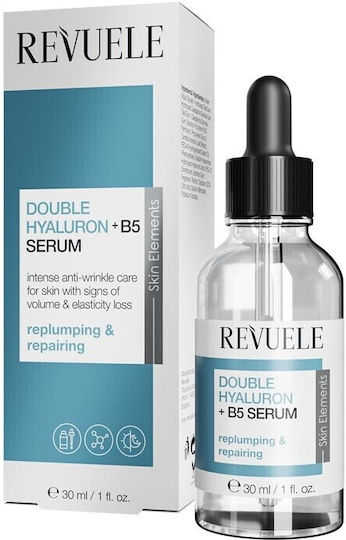 Revuele Double Hyaluron + B5 Moisturizing Serum Face with Hyaluronic Acid & Collagen 30ml