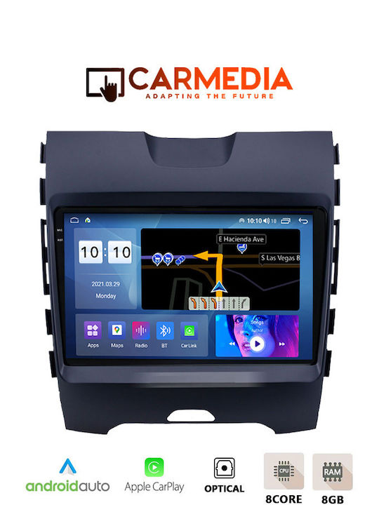 Carmedia Ηχοσύστημα Αυτοκινήτου για Ford Edge 2015 (Bluetooth/USB/AUX/WiFi/GPS/Apple-Carplay/Android-Auto) με Οθόνη Αφής 9.5"