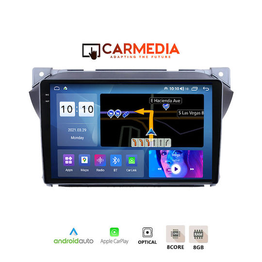 Carmedia Car Audio System for Suzuki Alto Nissan Pixo 2009 (Bluetooth/USB/AUX/WiFi/GPS/Apple-Carplay/Android-Auto) with Touch Screen 9.5"