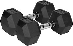 Hexagon Rubber Dumbbell Weight 1 x 15kg
